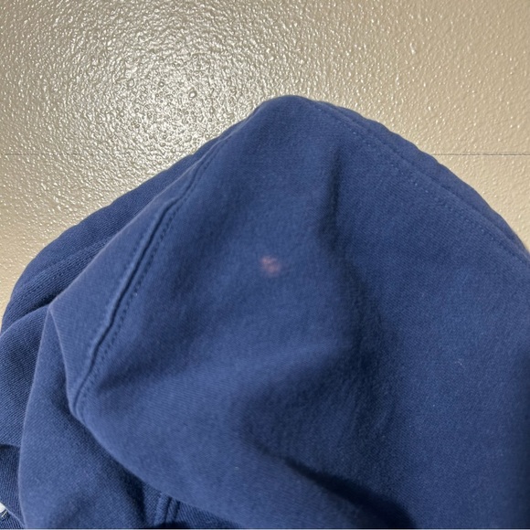 Golden State Warriors Mitchell And Ness Hardwood Classics Pullover Hoodie Navy - Picture 7 of 10